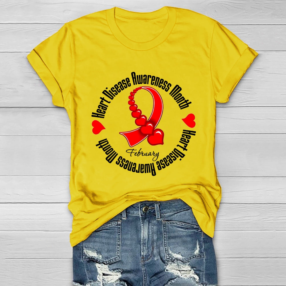 Heart Disease Month Awareness Healthwear T-shirt