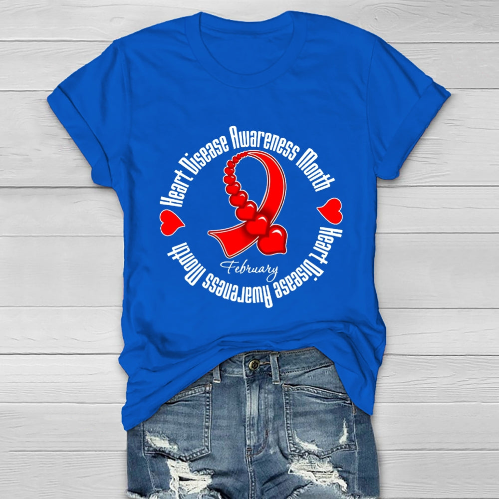 Heart Disease Month Awareness Healthwear T-shirt