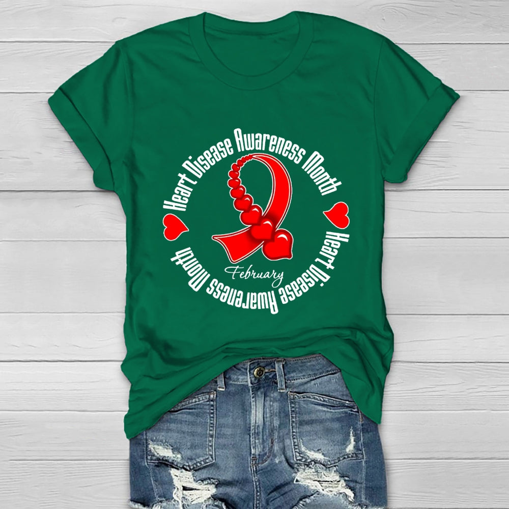 Heart Disease Month Awareness Healthwear T-shirt