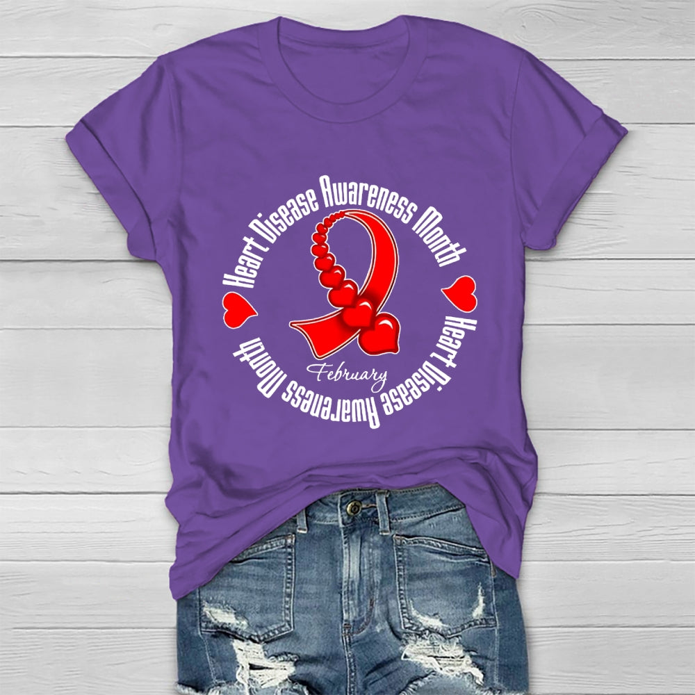 Heart Disease Month Awareness Healthwear T-shirt