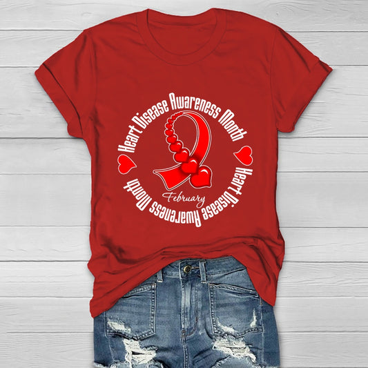 Heart Disease Month Awareness Healthwear T-shirt