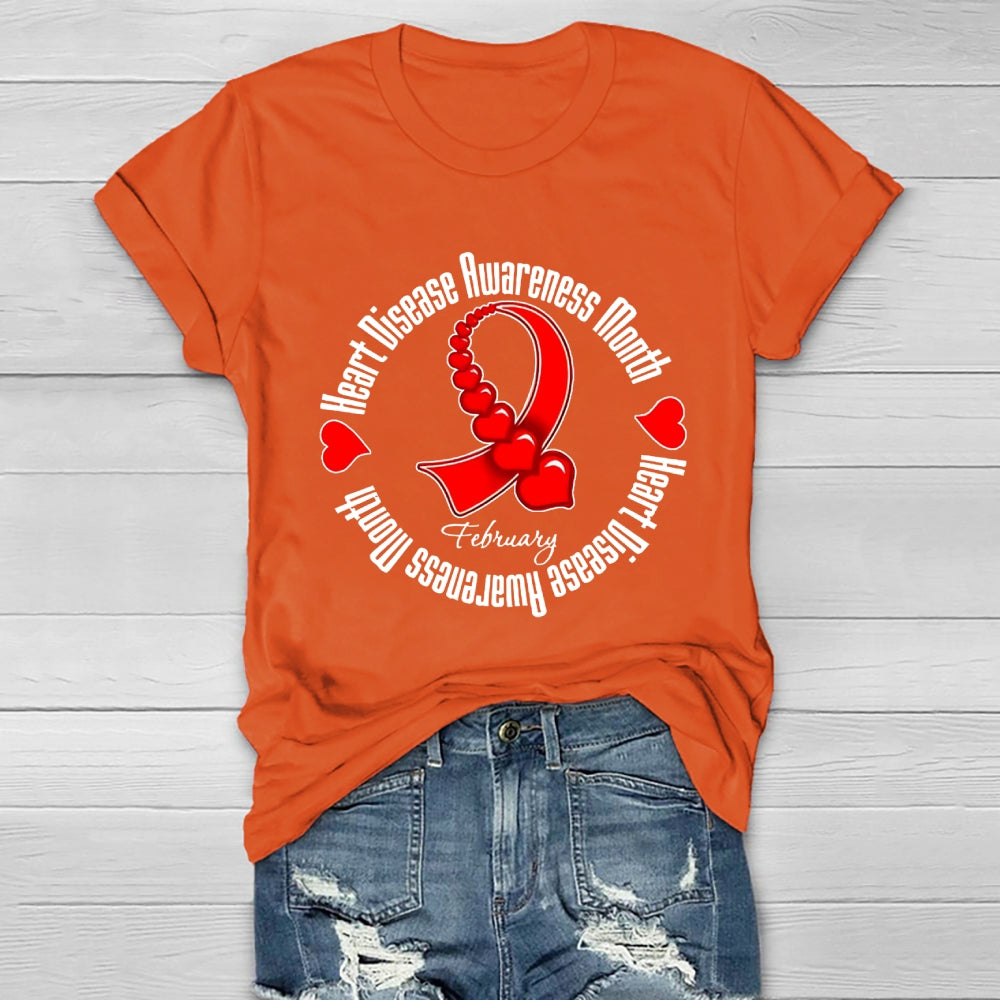 Heart Disease Month Awareness Healthwear T-shirt
