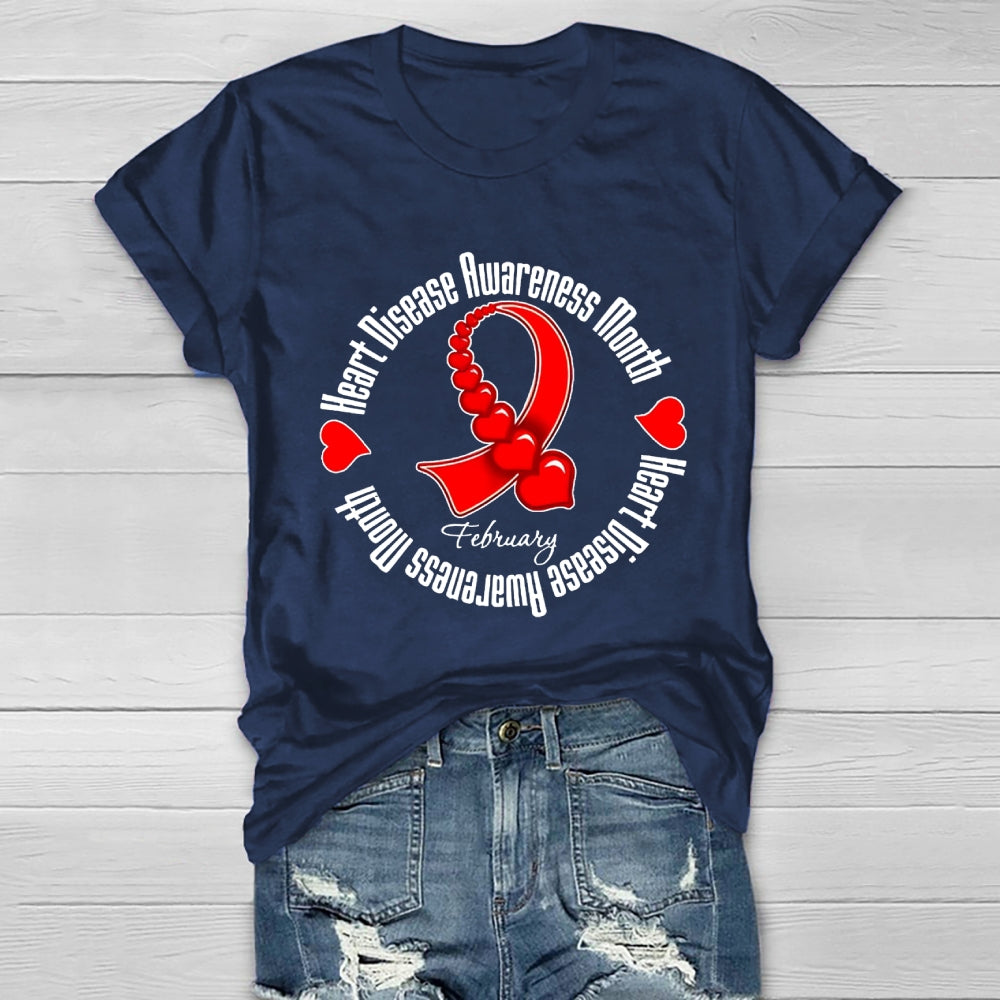 Heart Disease Month Awareness Healthwear T-shirt