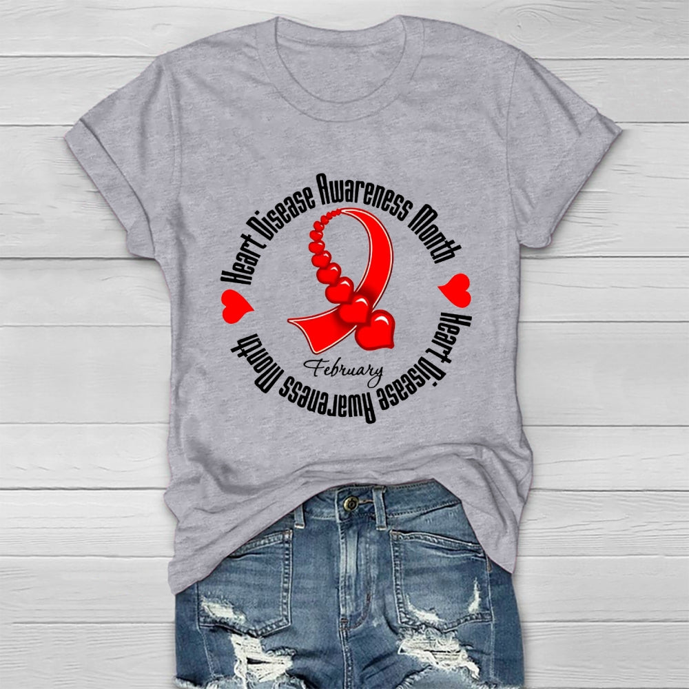Heart Disease Month Awareness Healthwear T-shirt