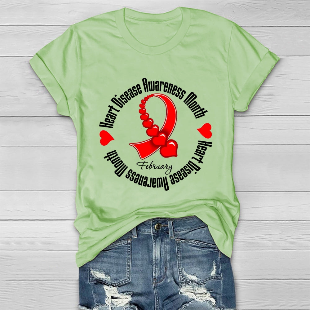 Heart Disease Month Awareness Healthwear T-shirt