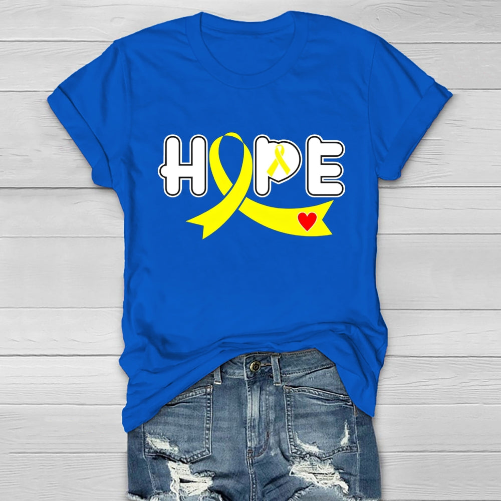 Hope Yellow Ribbon Healthwear T-shirt