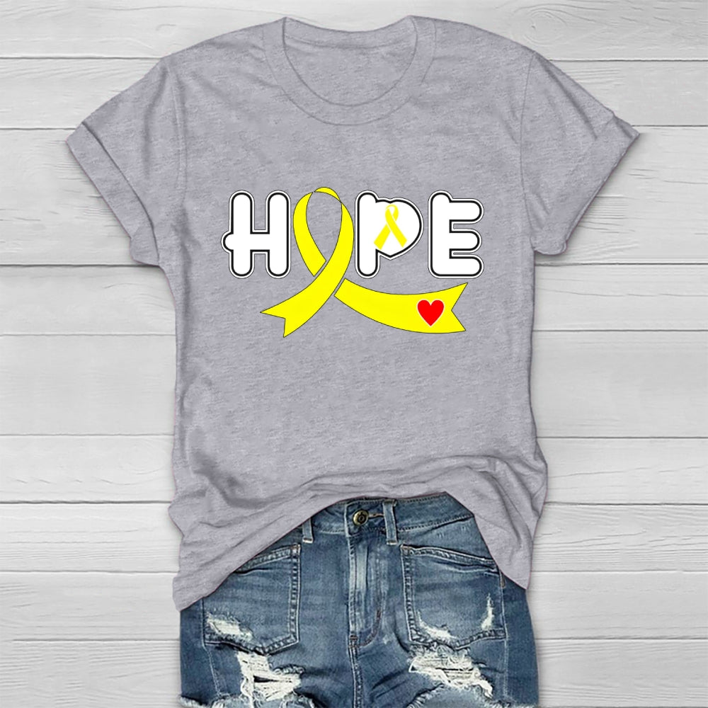 Hope Yellow Ribbon Healthwear T-shirt