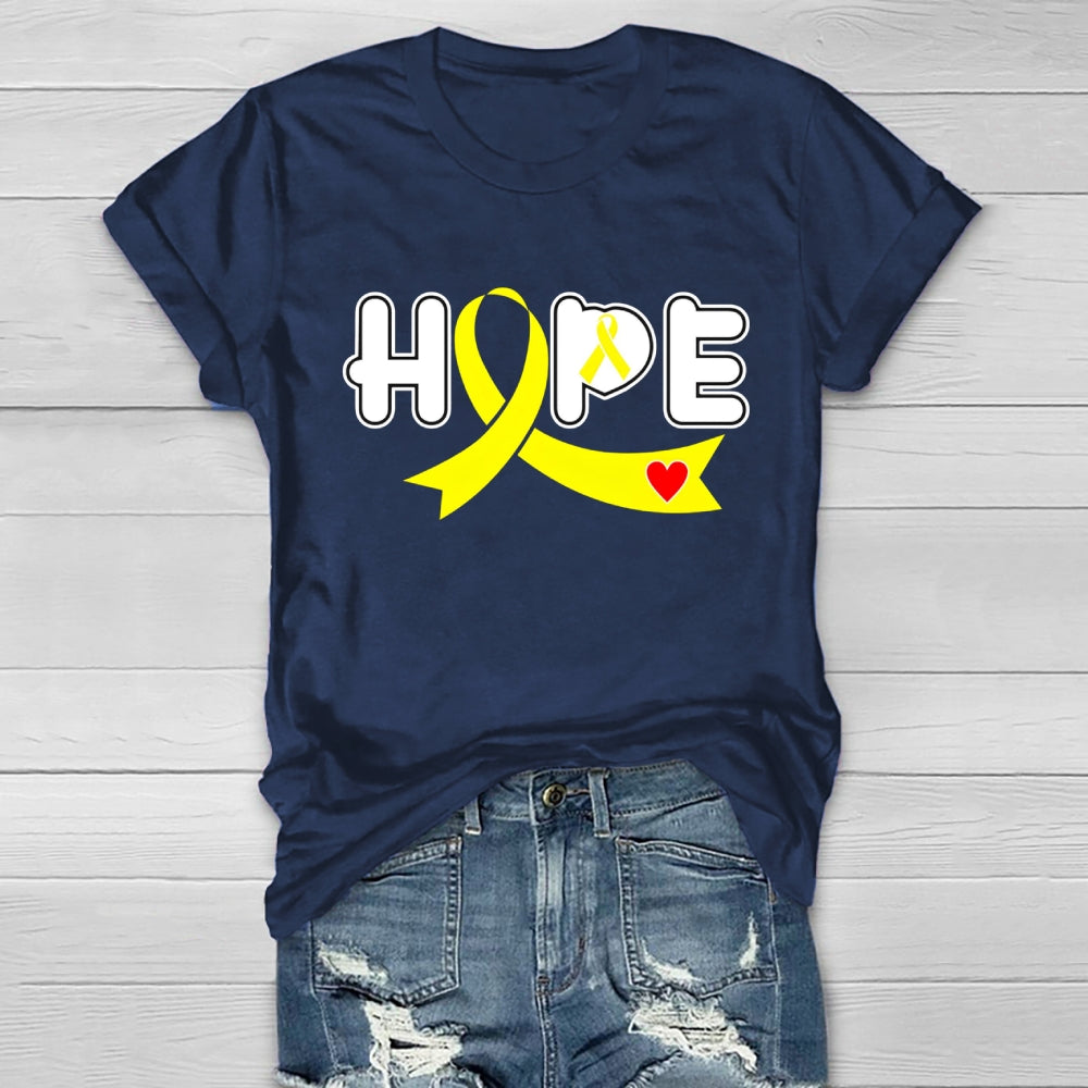 Hope Yellow Ribbon Healthwear T-shirt