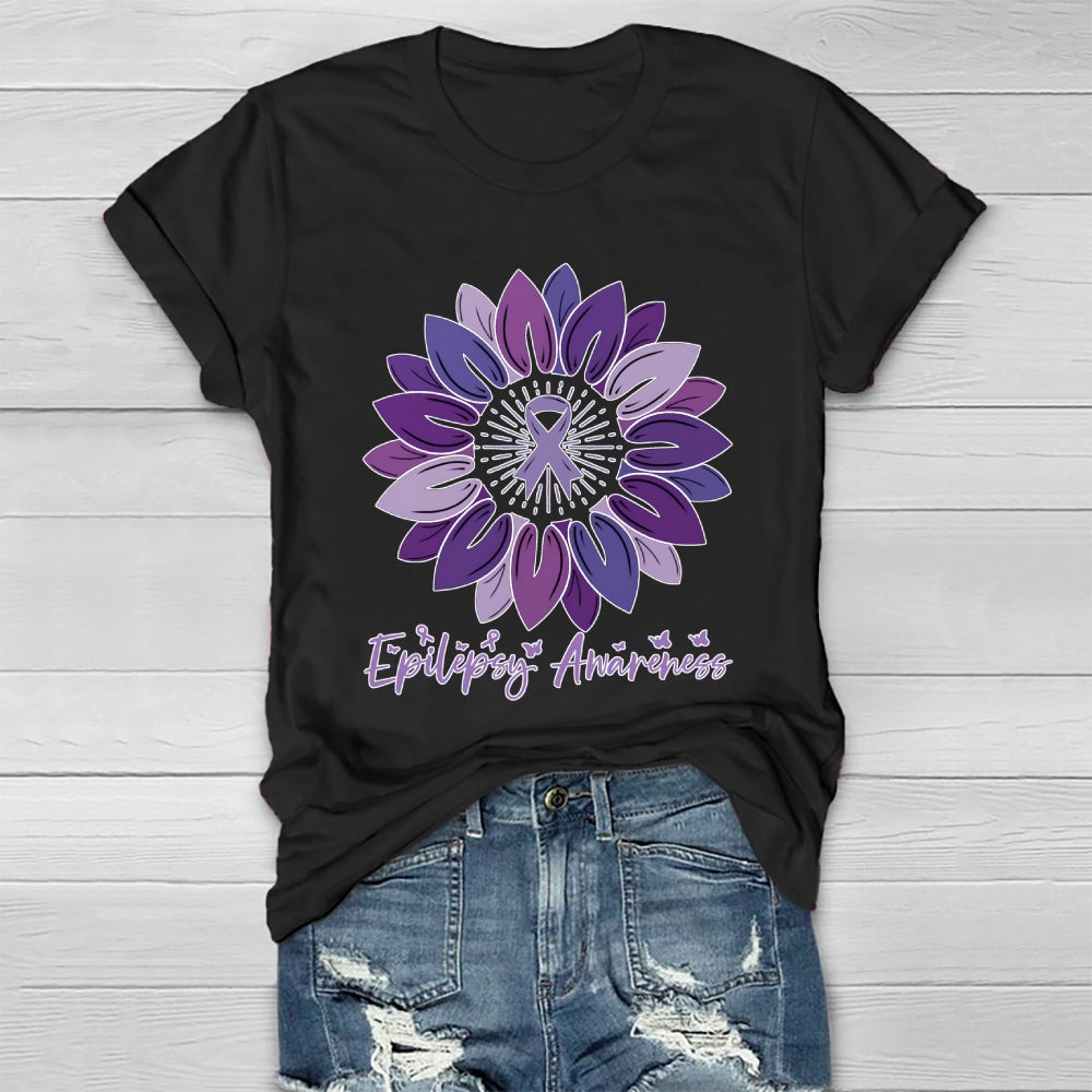 Epilepsy Awareness Sunflower Healthwear T-shirt