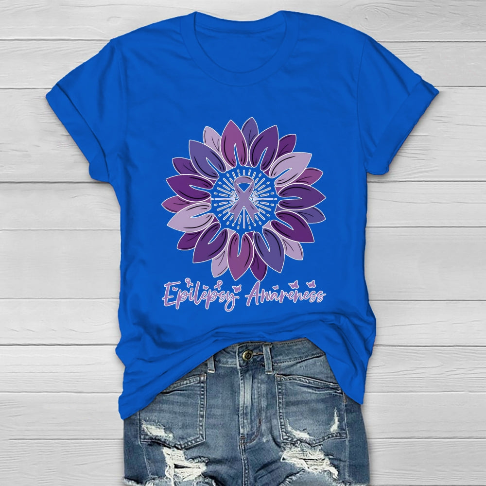 Epilepsy Awareness Sunflower Healthwear T-shirt