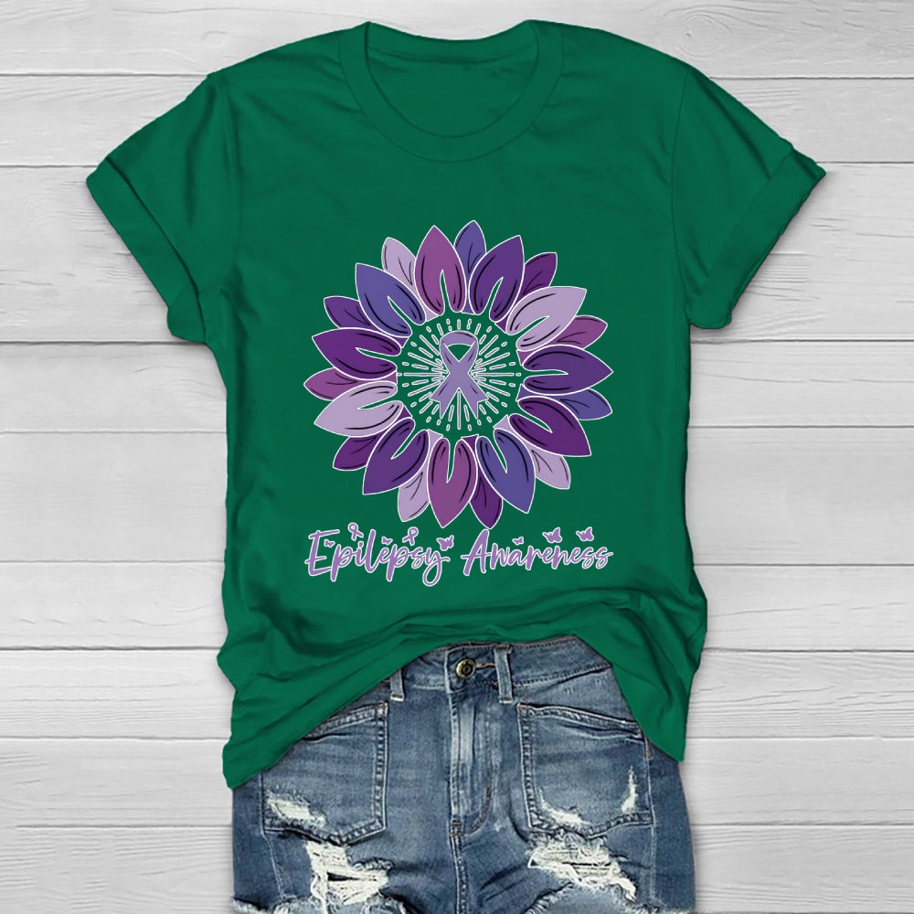 Epilepsy Awareness Sunflower Healthwear T-shirt