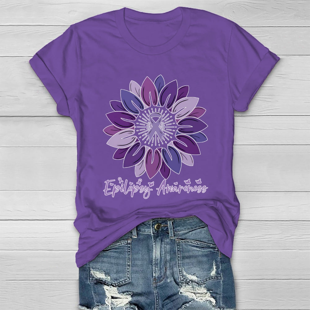 Epilepsy Awareness Sunflower Healthwear T-shirt
