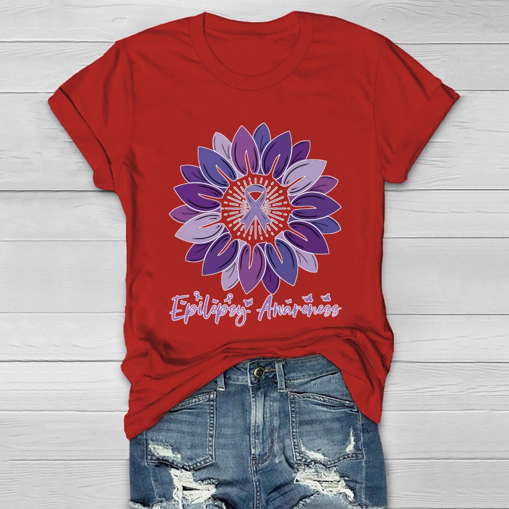 Epilepsy Awareness Sunflower Healthwear T-shirt