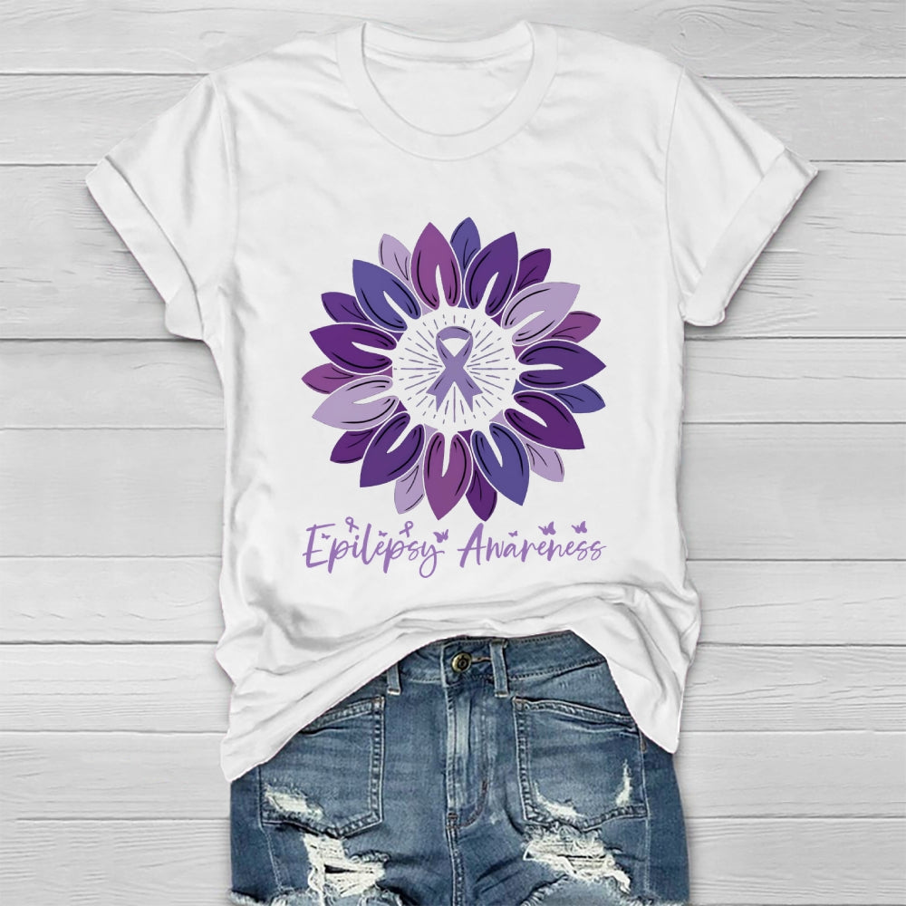 Epilepsy Awareness Sunflower Healthwear T-shirt