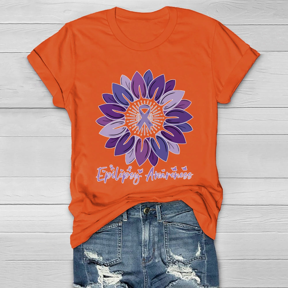 Epilepsy Awareness Sunflower Healthwear T-shirt