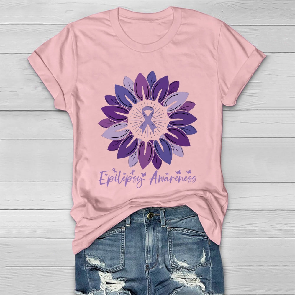 Epilepsy Awareness Sunflower Healthwear T-shirt
