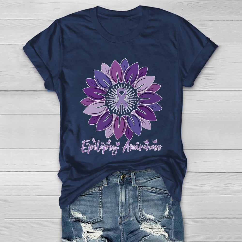 Epilepsy Awareness Sunflower Healthwear T-shirt