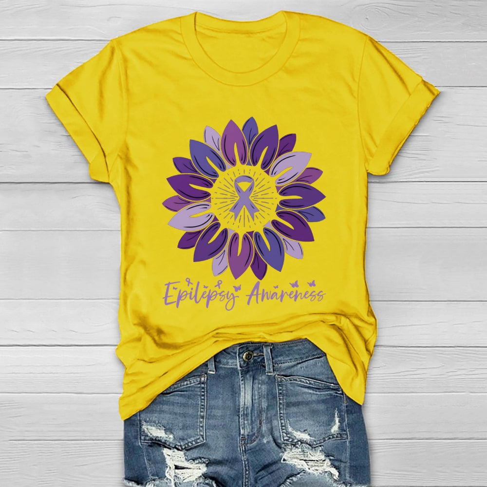 Epilepsy Awareness Sunflower Healthwear T-shirt