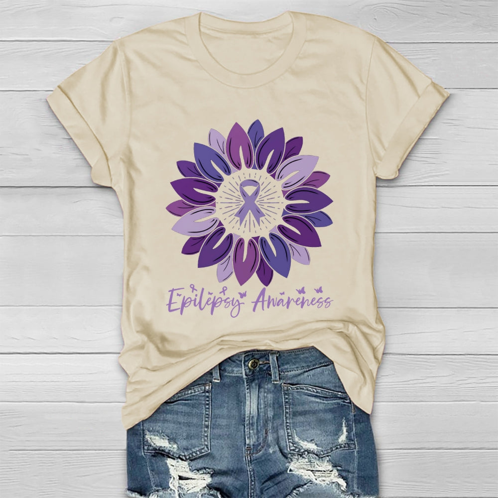 Epilepsy Awareness Sunflower Healthwear T-shirt