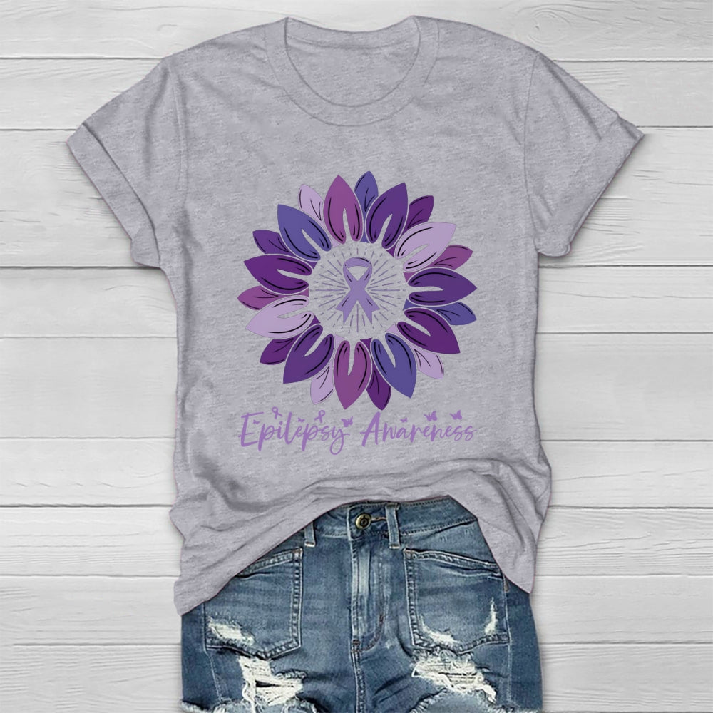 Epilepsy Awareness Sunflower Healthwear T-shirt