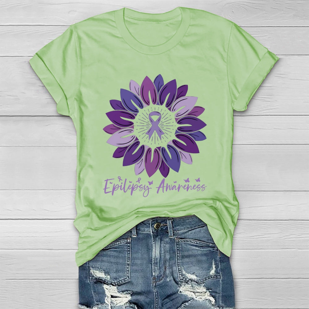 Epilepsy Awareness Sunflower Healthwear T-shirt