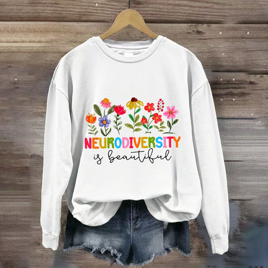 Neurodiversity Is Beautiful Floral Sweatshirt