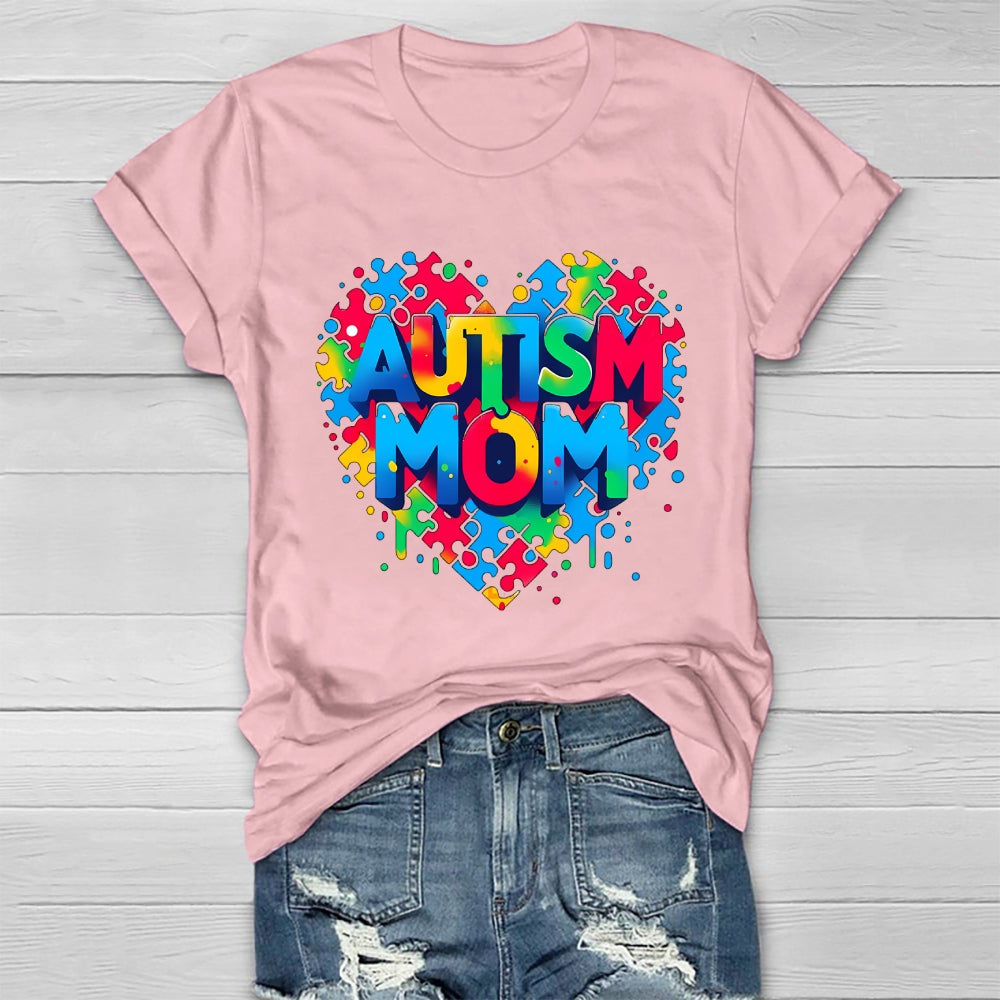 Autism Mom Colorful Letters Healthwear T-shirt
