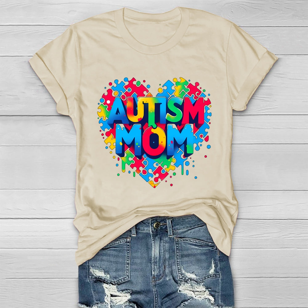 Autism Mom Colorful Letters Healthwear T-shirt