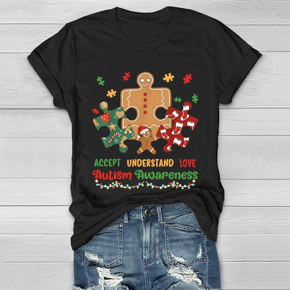 Autism Awareness Accept Understand Love Christmas Healthwear T-shirt