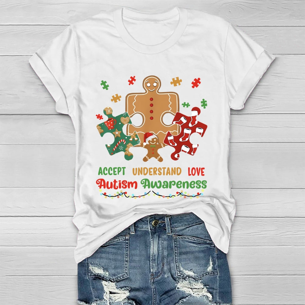 Autism Awareness Accept Understand Love Christmas Healthwear T-shirt
