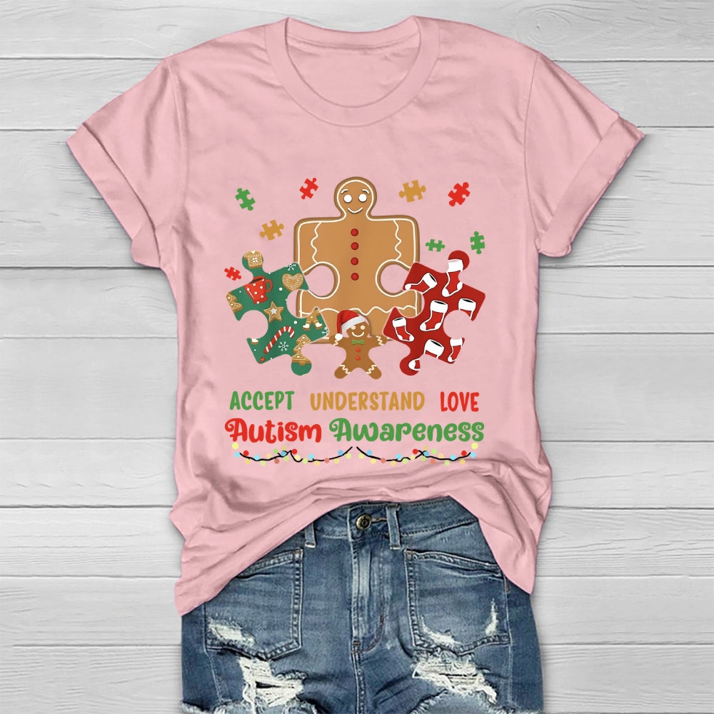 Autism Awareness Accept Understand Love Christmas Healthwear T-shirt