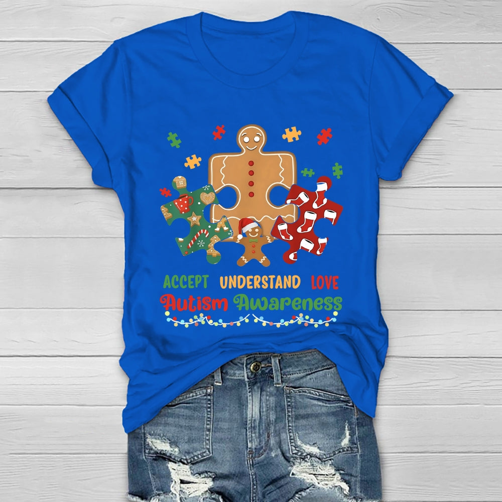 Autism Awareness Accept Understand Love Christmas Healthwear T-shirt