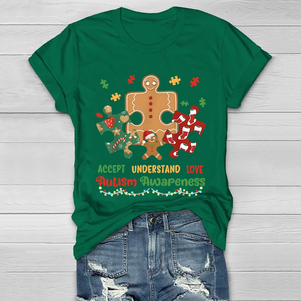 Autism Awareness Accept Understand Love Christmas Healthwear T-shirt