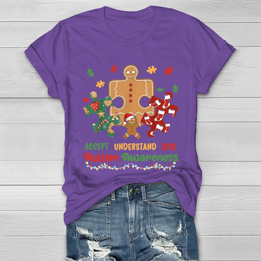 Autism Awareness Accept Understand Love Christmas Healthwear T-shirt