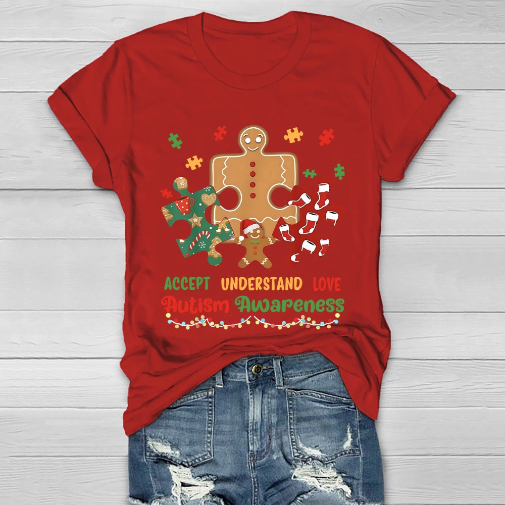 Autism Awareness Accept Understand Love Christmas Healthwear T-shirt