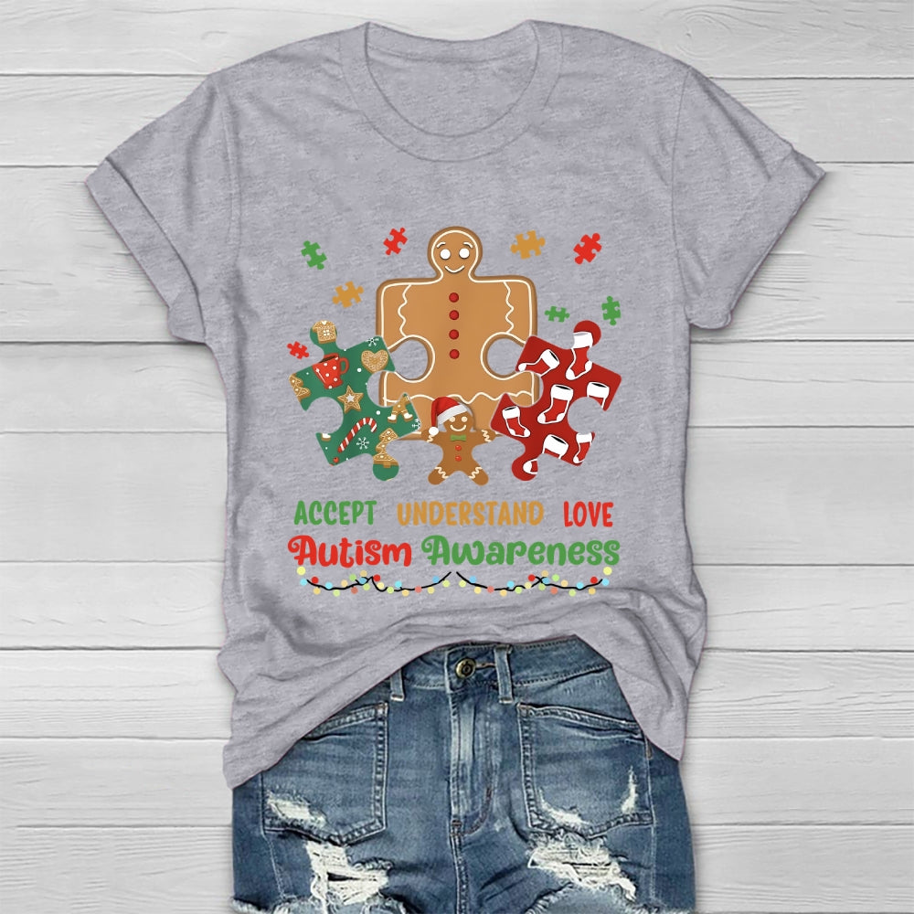 Autism Awareness Accept Understand Love Christmas Healthwear T-shirt