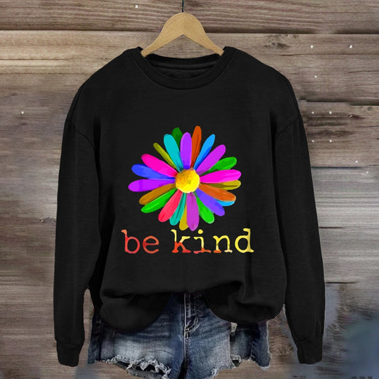 Be Kind Colorful Daisy Sweatshirt