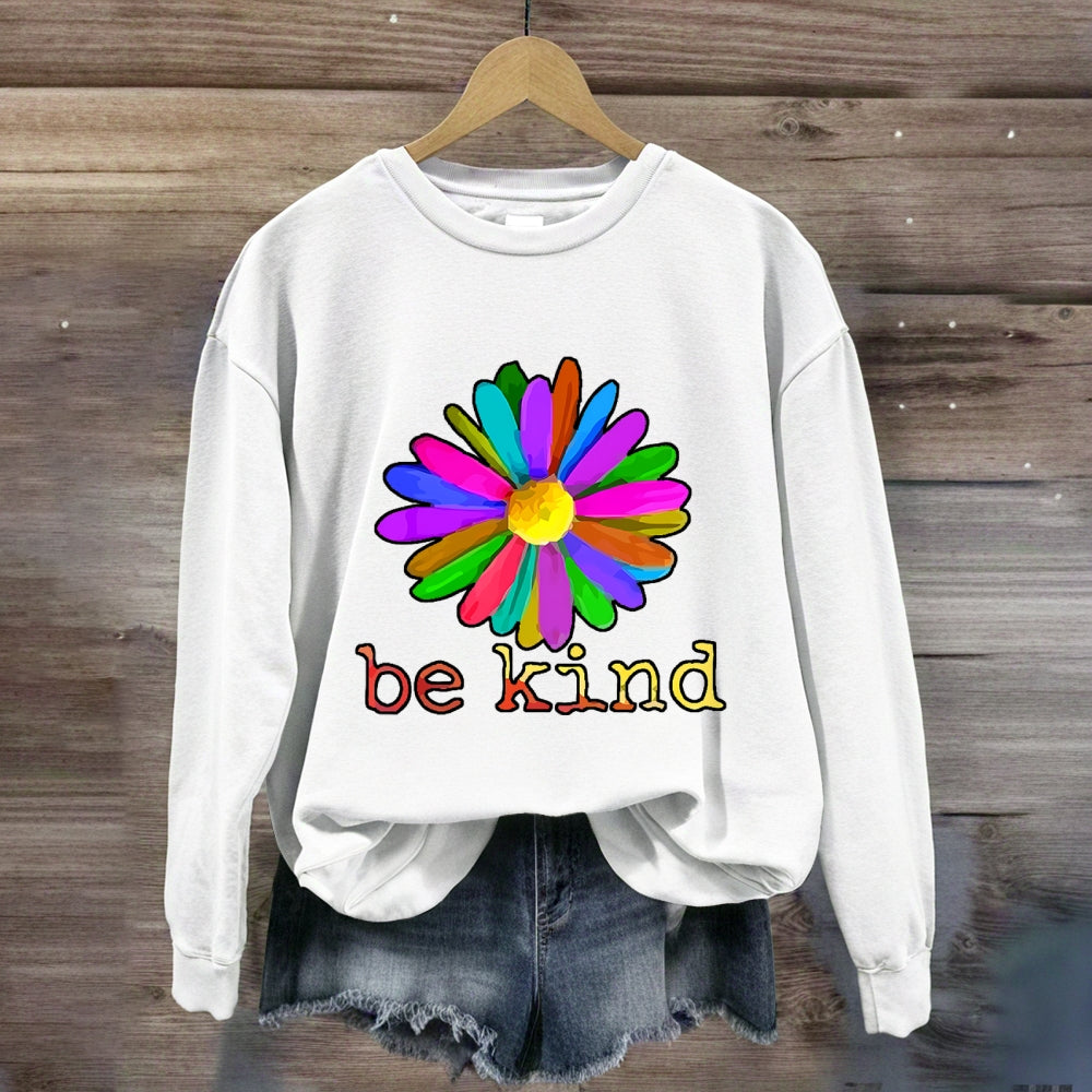 Be Kind Colorful Daisy Sweatshirt
