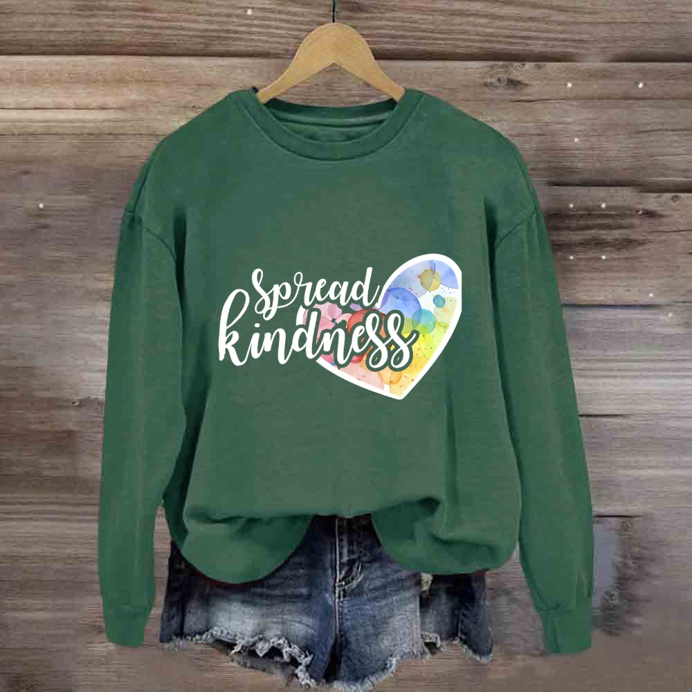 Spread Kindness Colorful Heart Sweatshirt