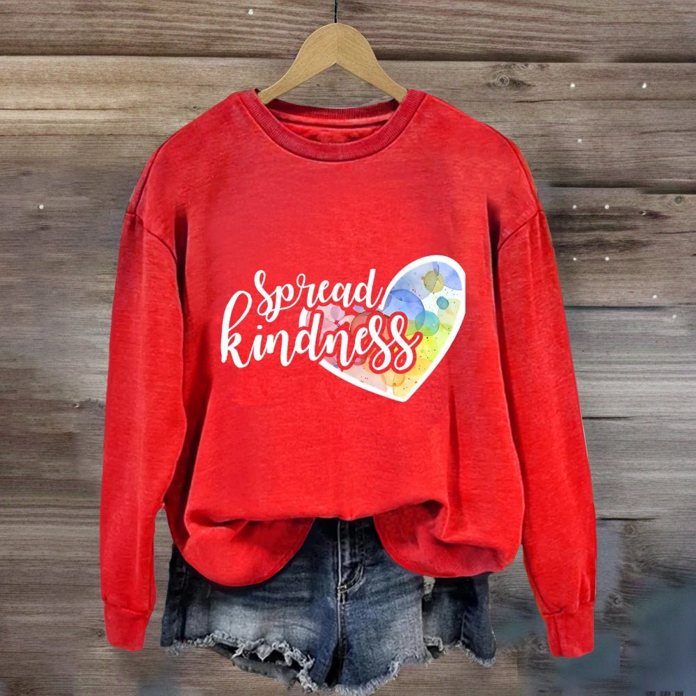 Spread Kindness Colorful Heart Sweatshirt
