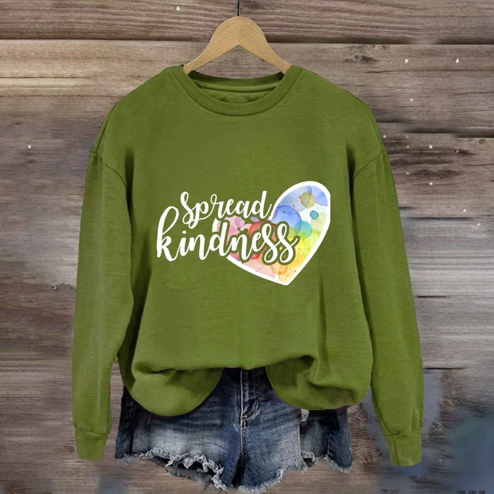 Spread Kindness Colorful Heart Sweatshirt