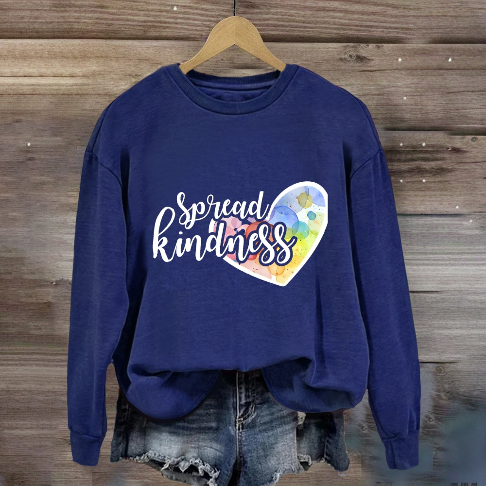 Spread Kindness Colorful Heart Sweatshirt