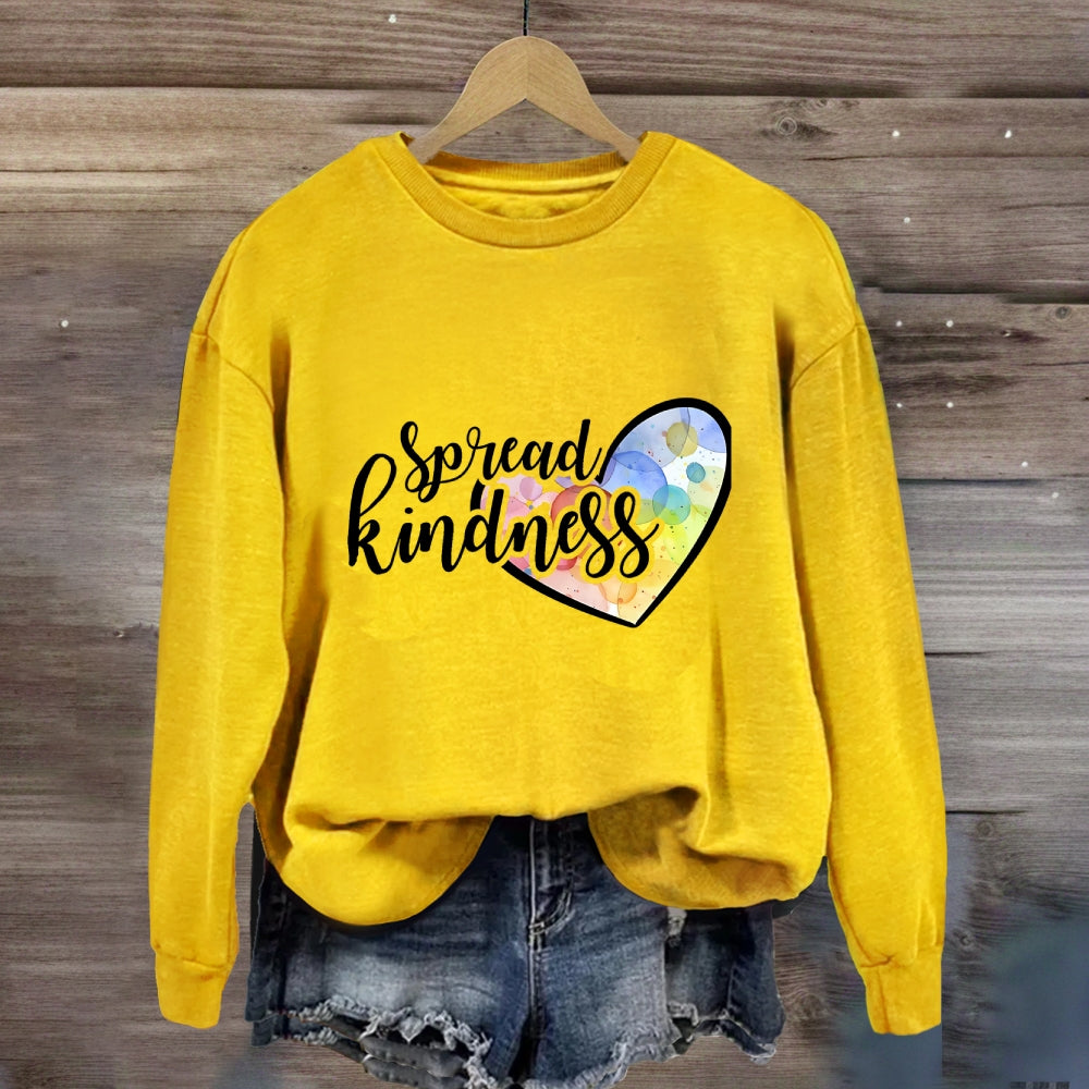 Spread Kindness Colorful Heart Sweatshirt