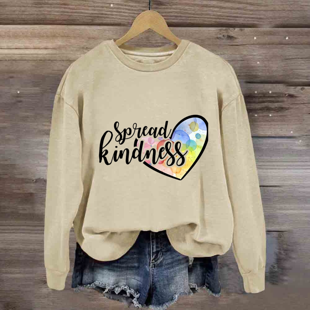 Spread Kindness Colorful Heart Sweatshirt