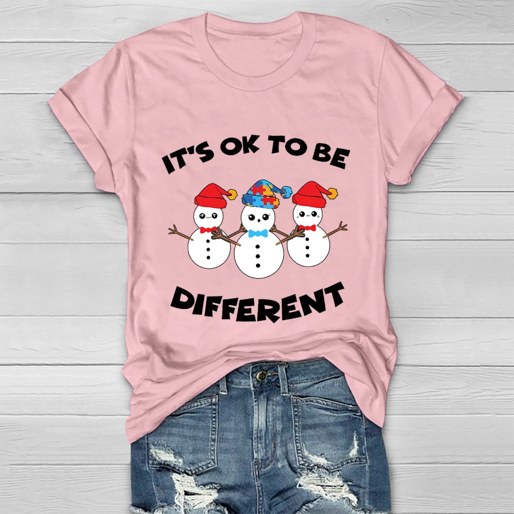 It's Ok To Be Different Snowman Healthwear T-shirt