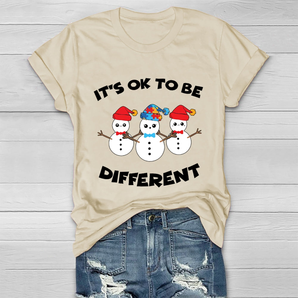 It's Ok To Be Different Snowman Healthwear T-shirt