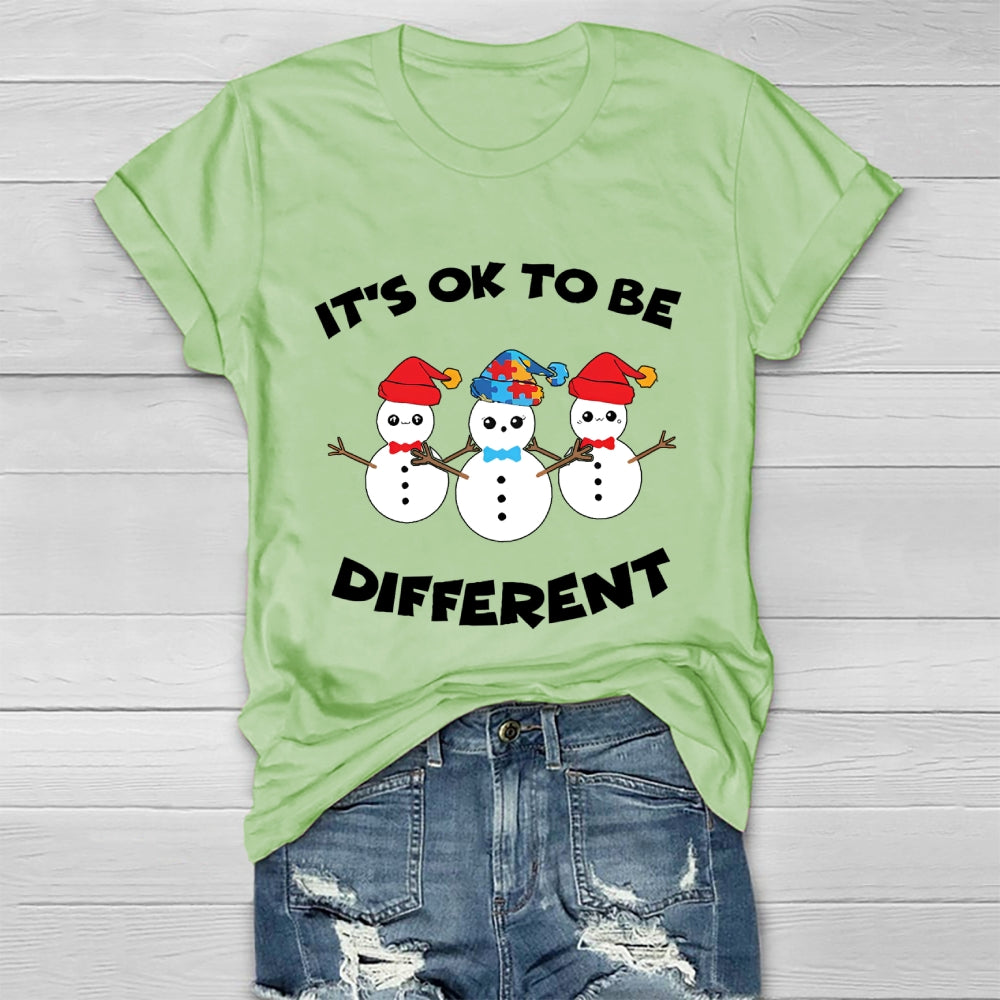It's Ok To Be Different Snowman Healthwear T-shirt