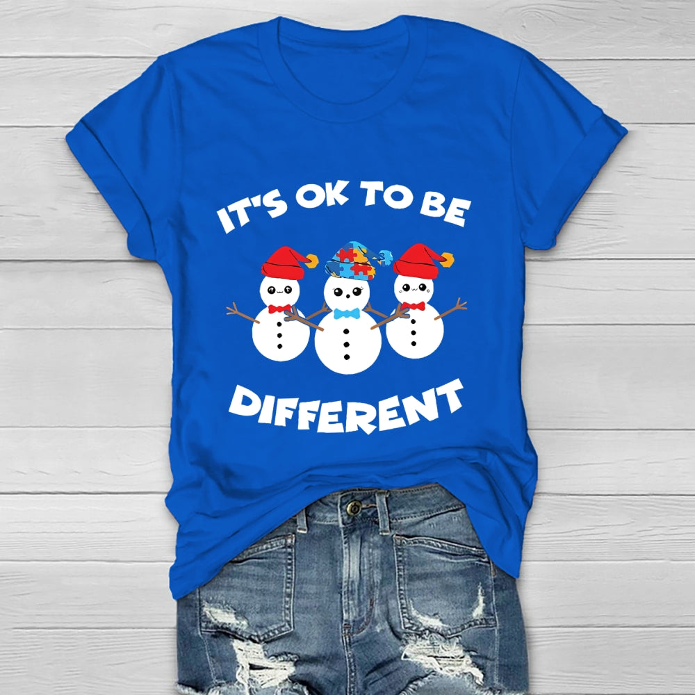 It's Ok To Be Different Snowman Healthwear T-shirt
