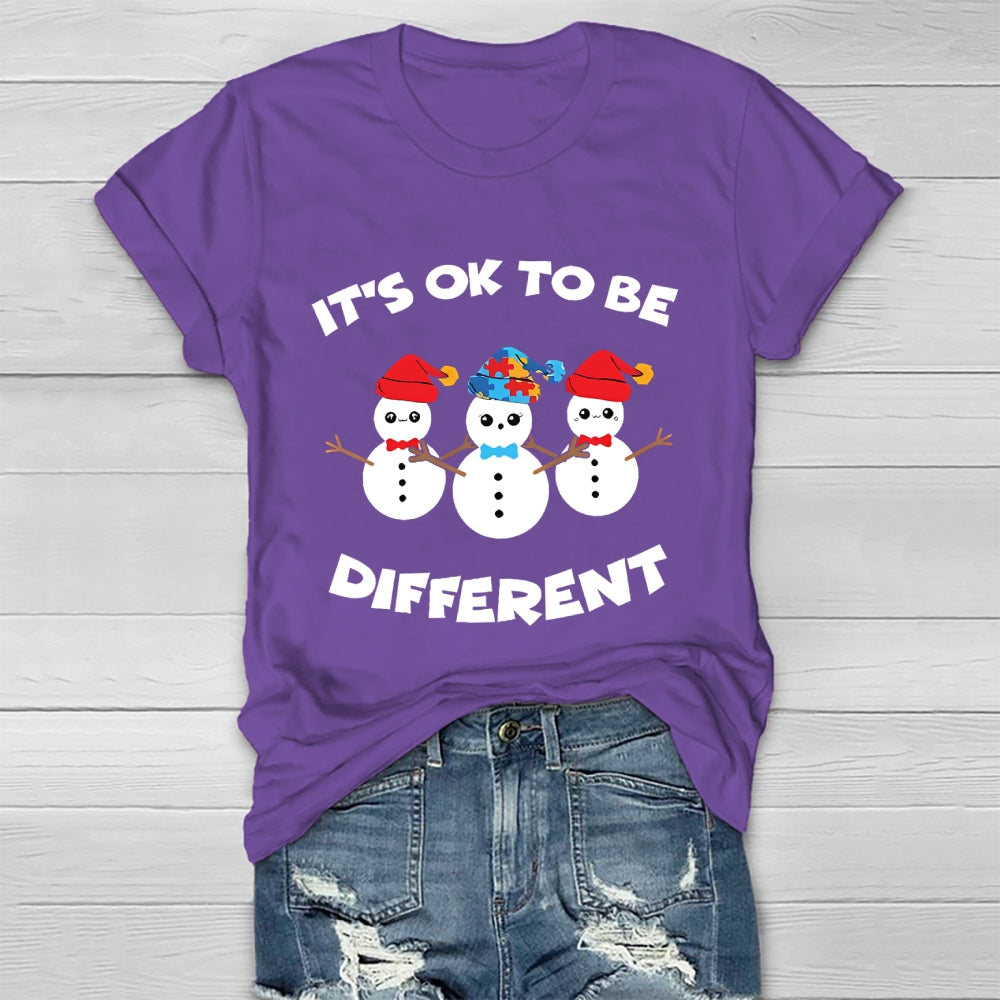 It's Ok To Be Different Snowman Healthwear T-shirt