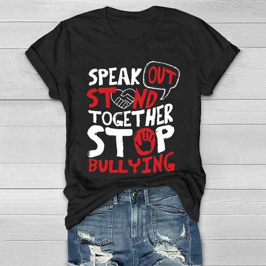 Speak Out Stand Together Stop Bullying Healthwear T-shirt